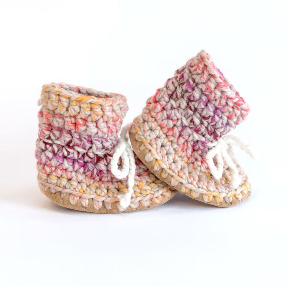 Huddy Buddies Handmade Soft Sole Wool Booties