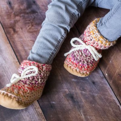 Huddy Buddies Handmade Soft Sole Wool Booties