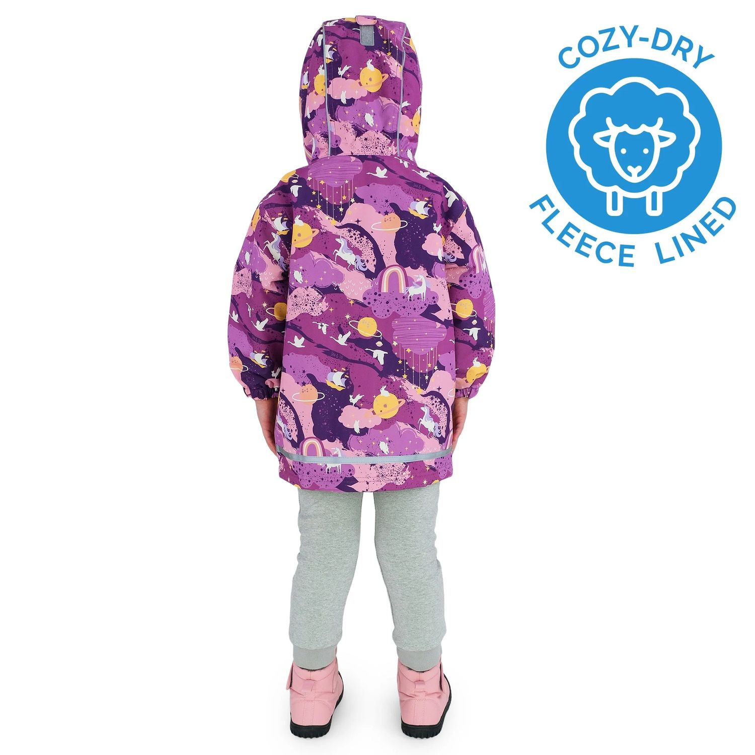 Jan &amp; Jul Fleece Lined Rain Jacket Purple Dream