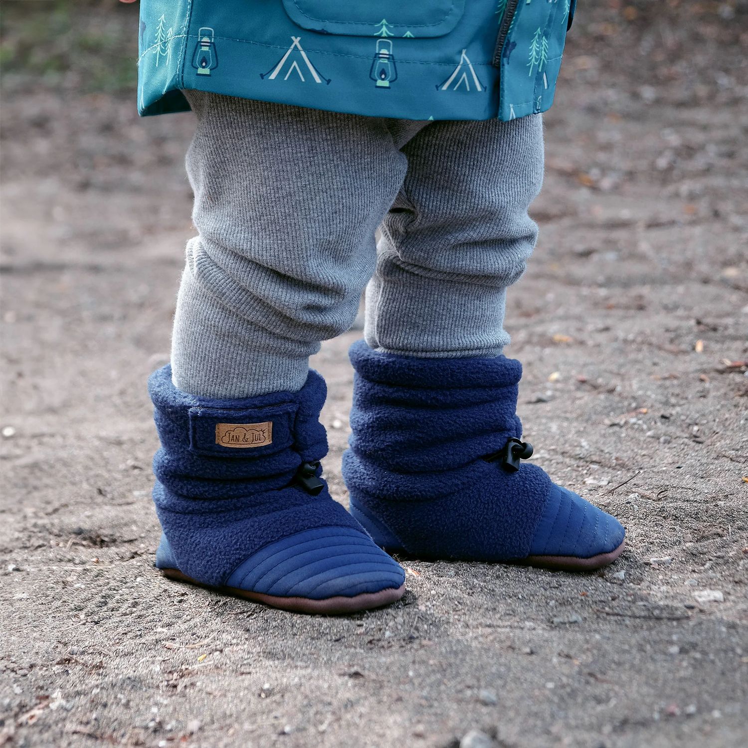 Jan &amp; Jul Stay Put Cozy Booties Navy