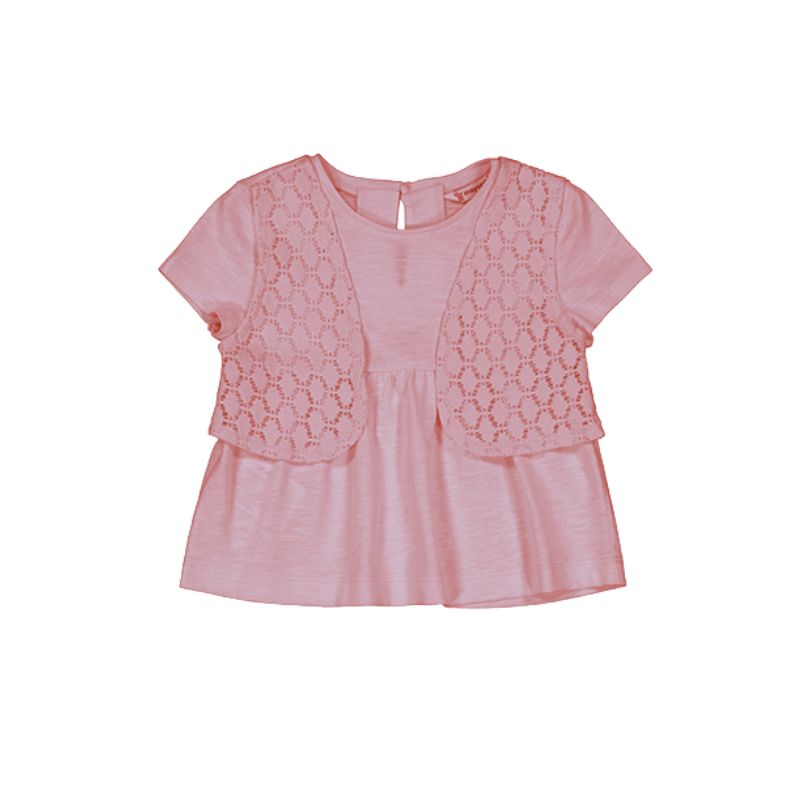 Mayoral 1239 Crochet Vest Top Rose