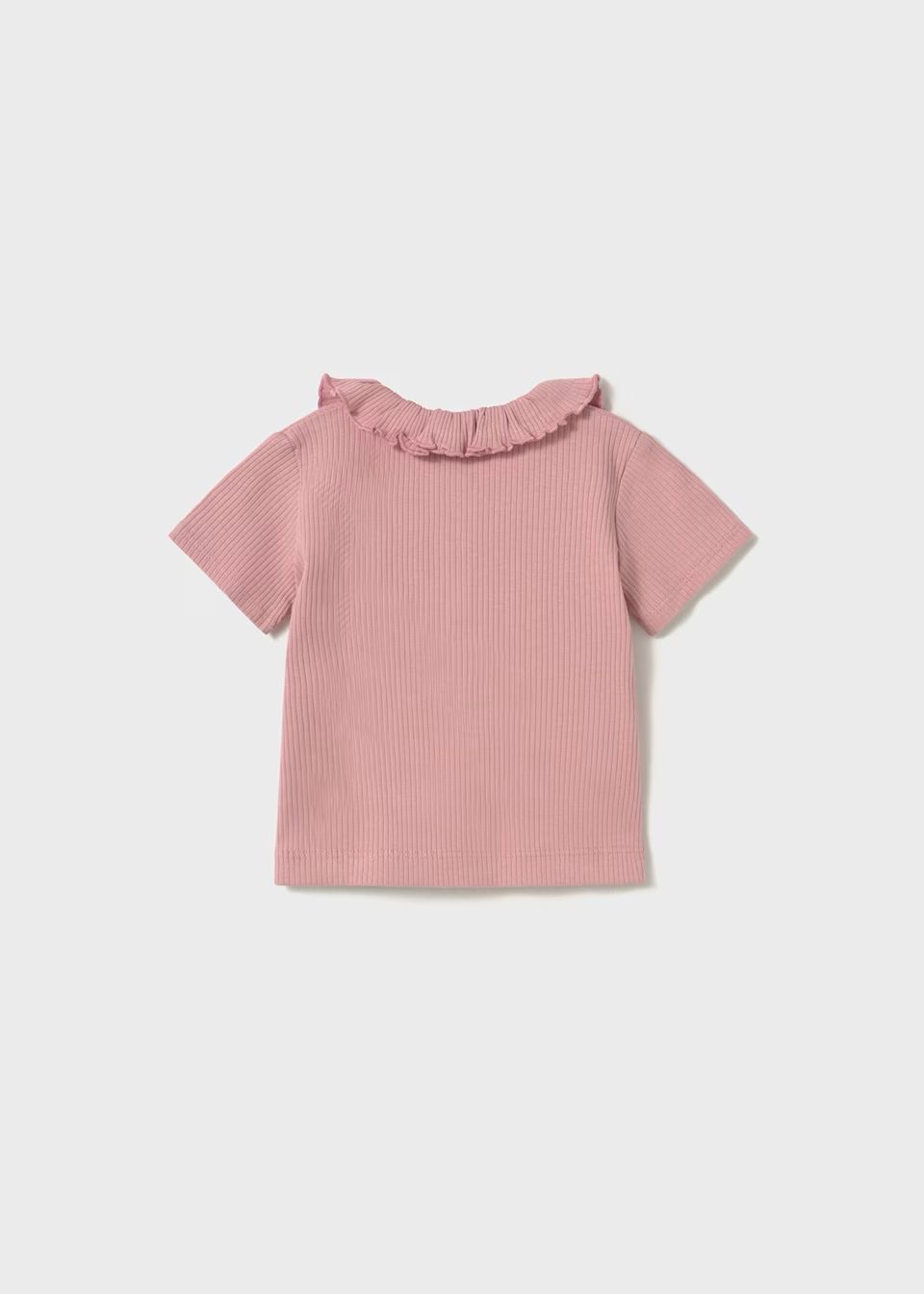 Mayoral 1104 S/S Ribbed Polo Rose