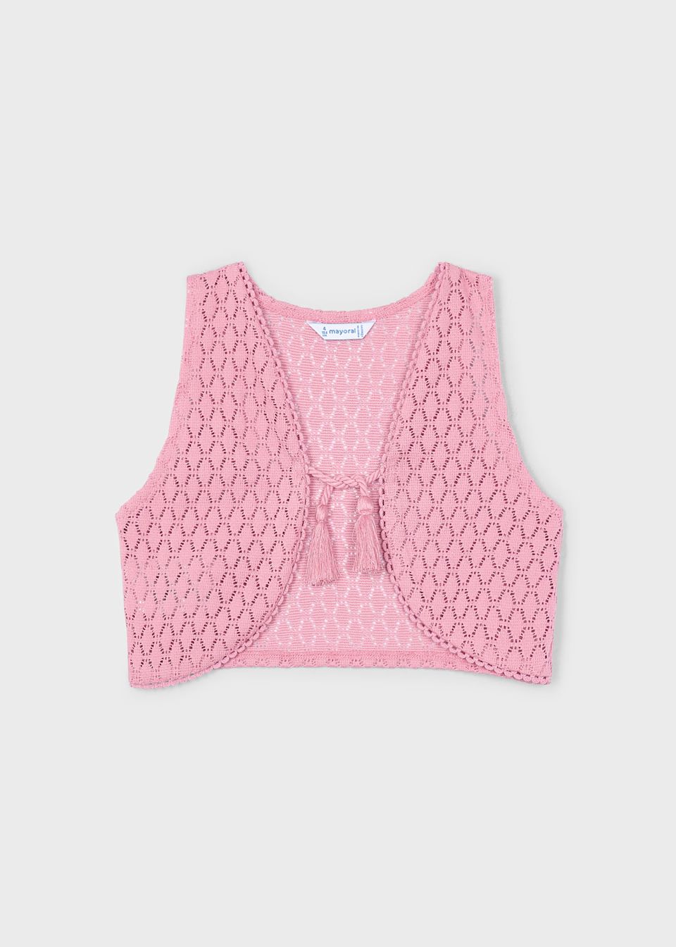 Mayoral 3007 S/S Shirt W/ Vest Rose