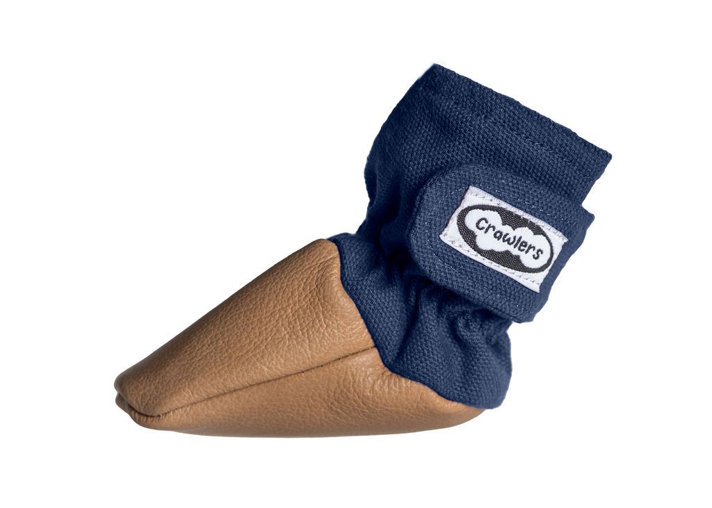 Boogie Boots Canvas Bootie, Color: Blue, Size: 6-9M