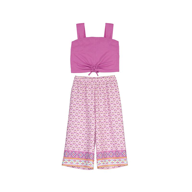 Mayoral 3562 2pc Top &amp; Floral Printed Long Trousers Orchid