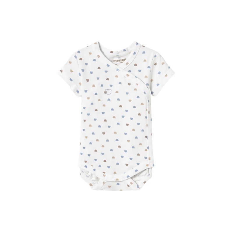 Mayoral 1703 Bodysuit S/S, Color: AOP Bears Riviera, Size: 0-1M
