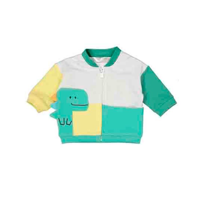 Mayoral 1802 Zip Up Sweater Dino Loro Blue