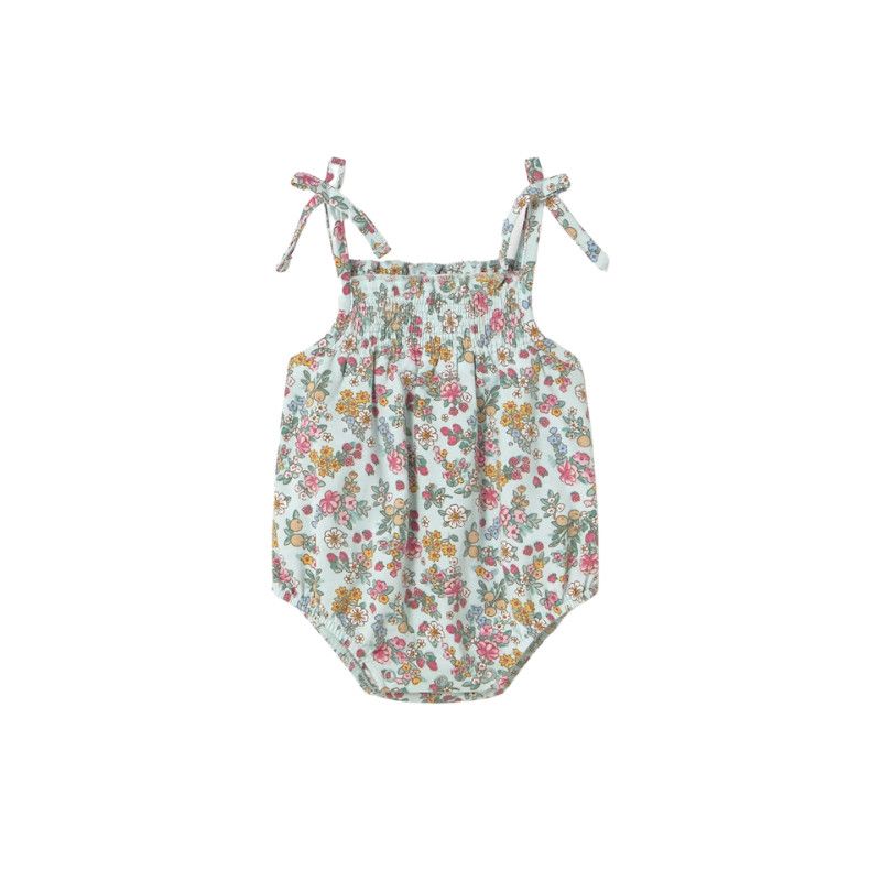 Mayoral 1667 Romper, Color: AOP Foral Jade, Size: 2-4M