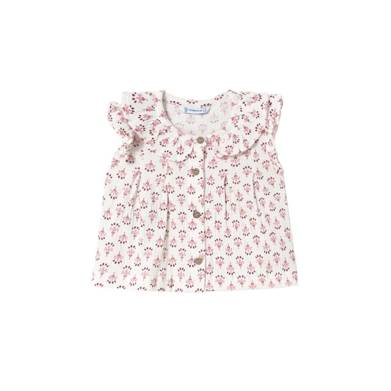 Mayoral 1105 Blouse Patterned Floral  Rose