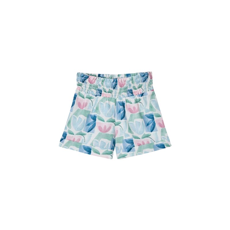 Mayoral 3203 Printed Floral Shorts Mint