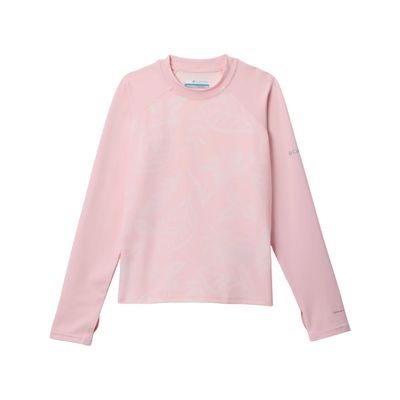 Columbia Sandy Shores Printed L/S Sunguard Satin Pink Pasteled Tonal