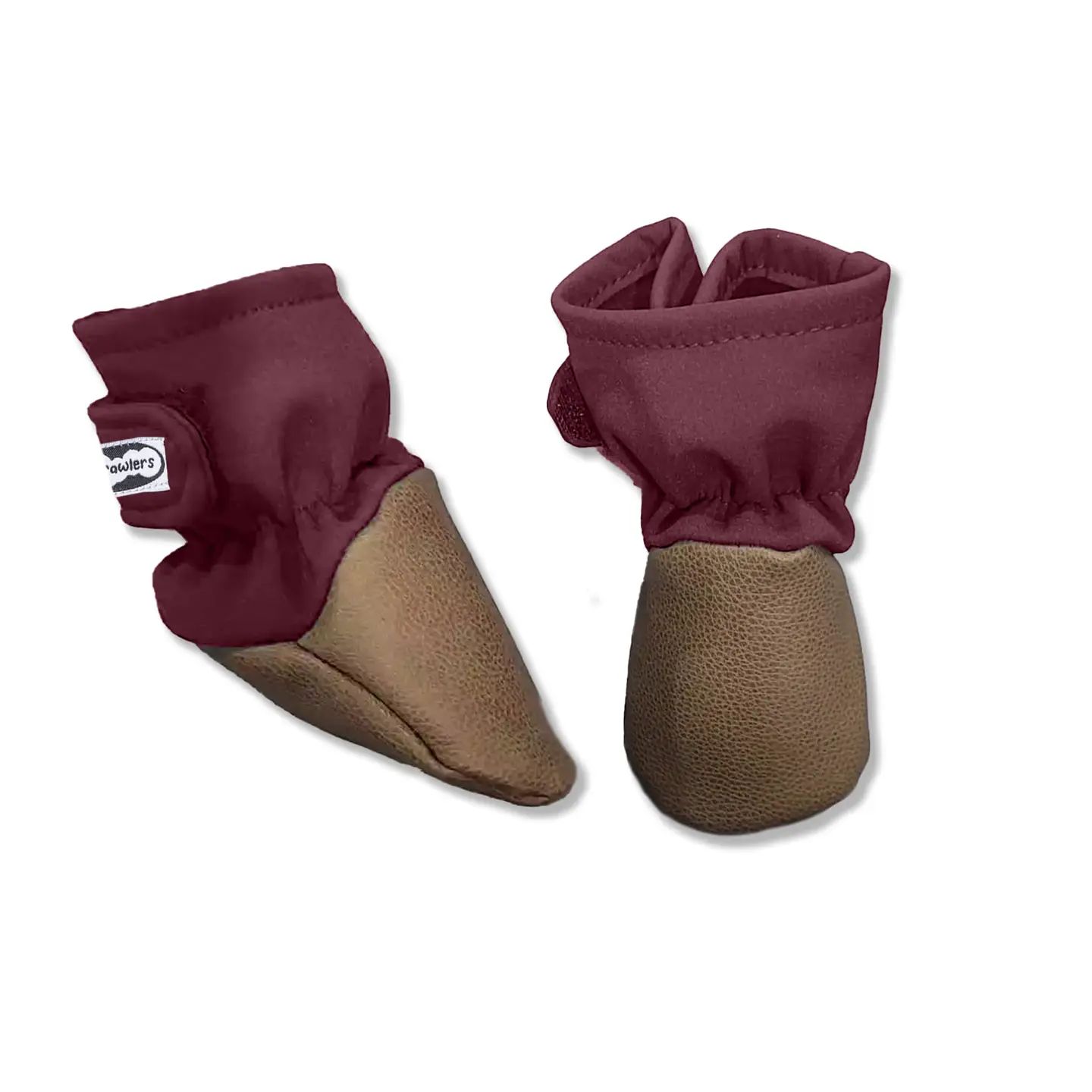 Boogie Boots Fleece Bootie, Color: Burgundy, Size: 6-9M