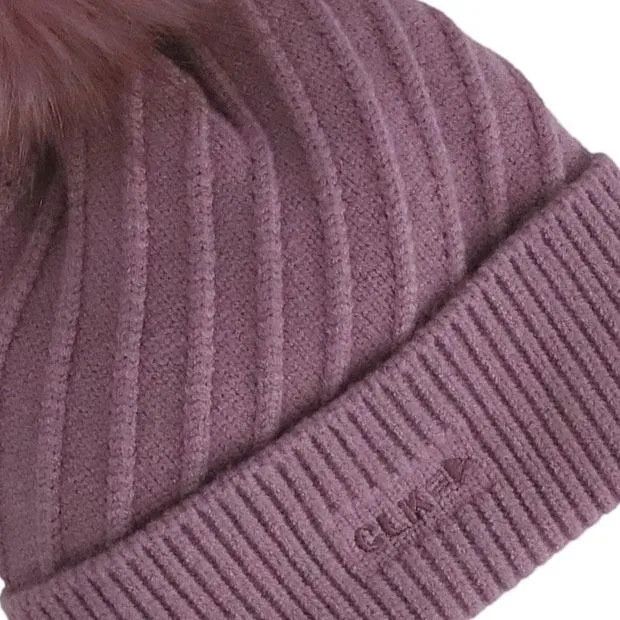 Calikids W2504 Knit Pom Hat Dusty Orchid