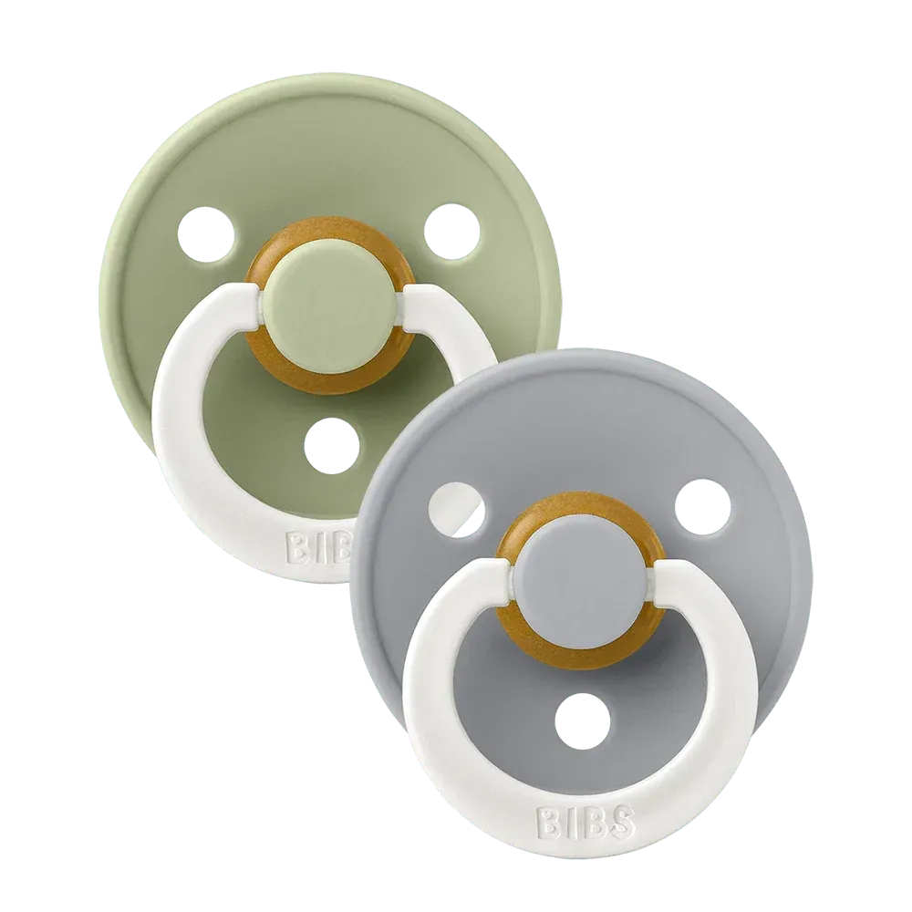 BIBS Pacifier OG Latex 2pk Sage Glow/Cloud Glow