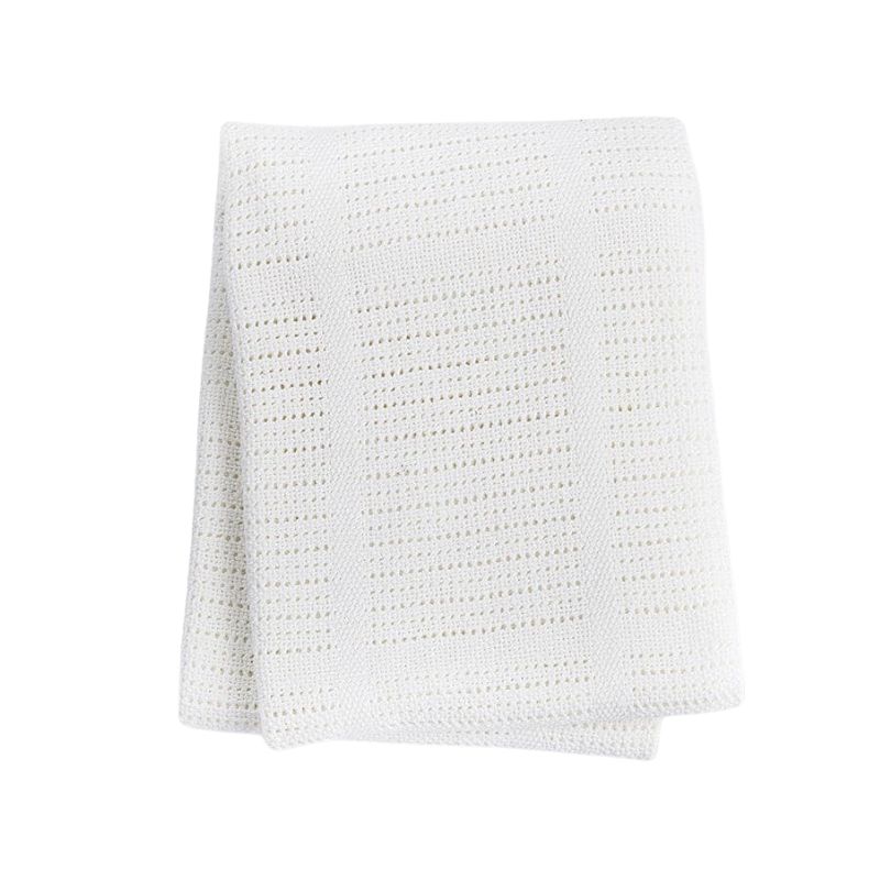 Lulujo Cellular Blanket White 40"x 30"