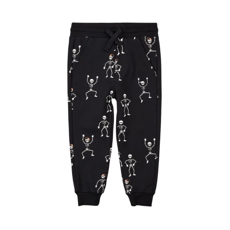 Miles Label Knit Pant Glow In The Dark Skeletons Black