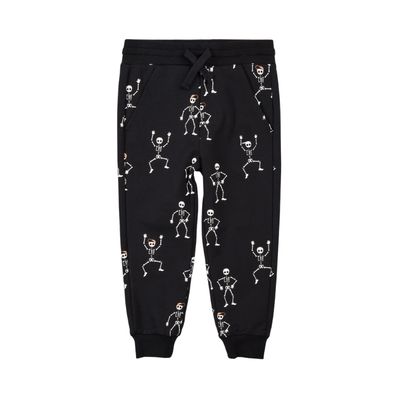 Miles Label Knit Pant Glow In The Dark Skeletons Black