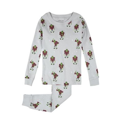 Petit Lem  2PC LS Pajamas Glow In The Dark Frankenstein Light Grey