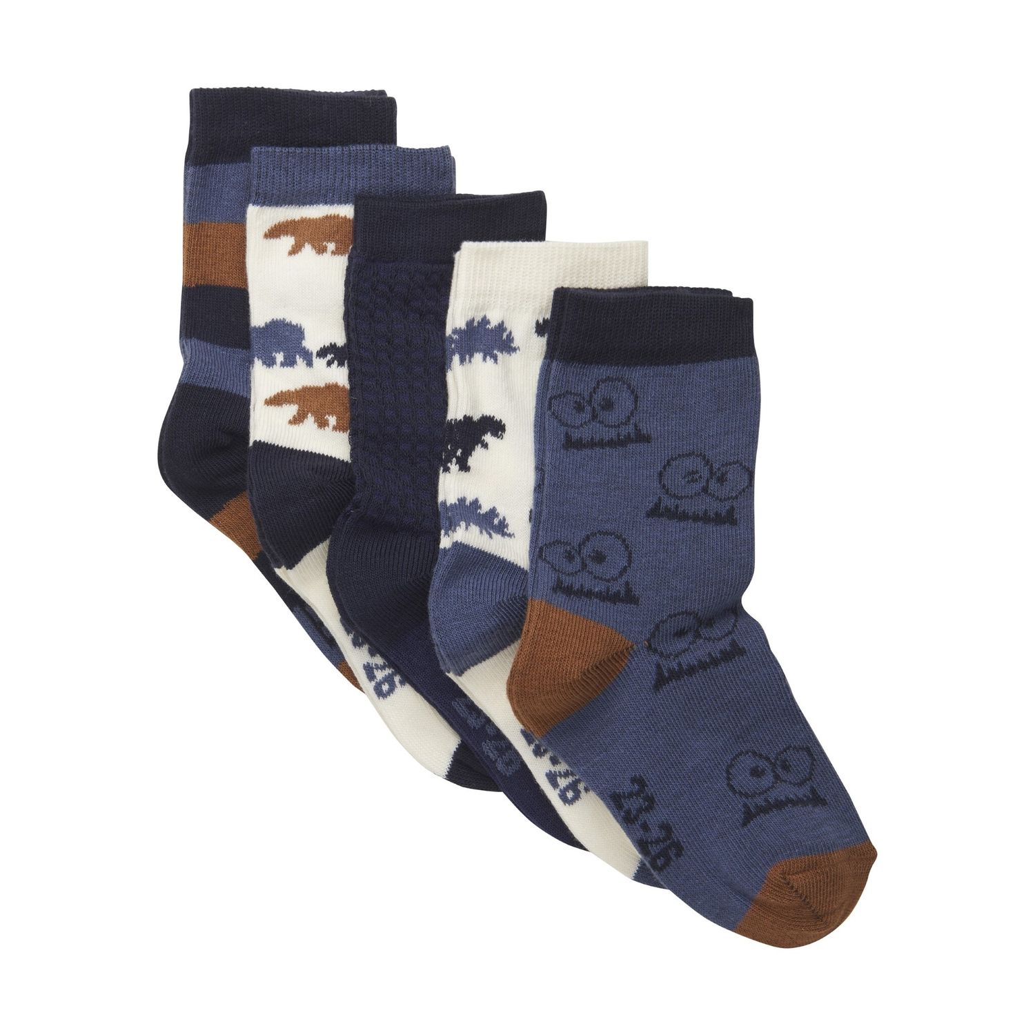 Creations Robo 6022 Patterned Socks Total Eclipse 5pk