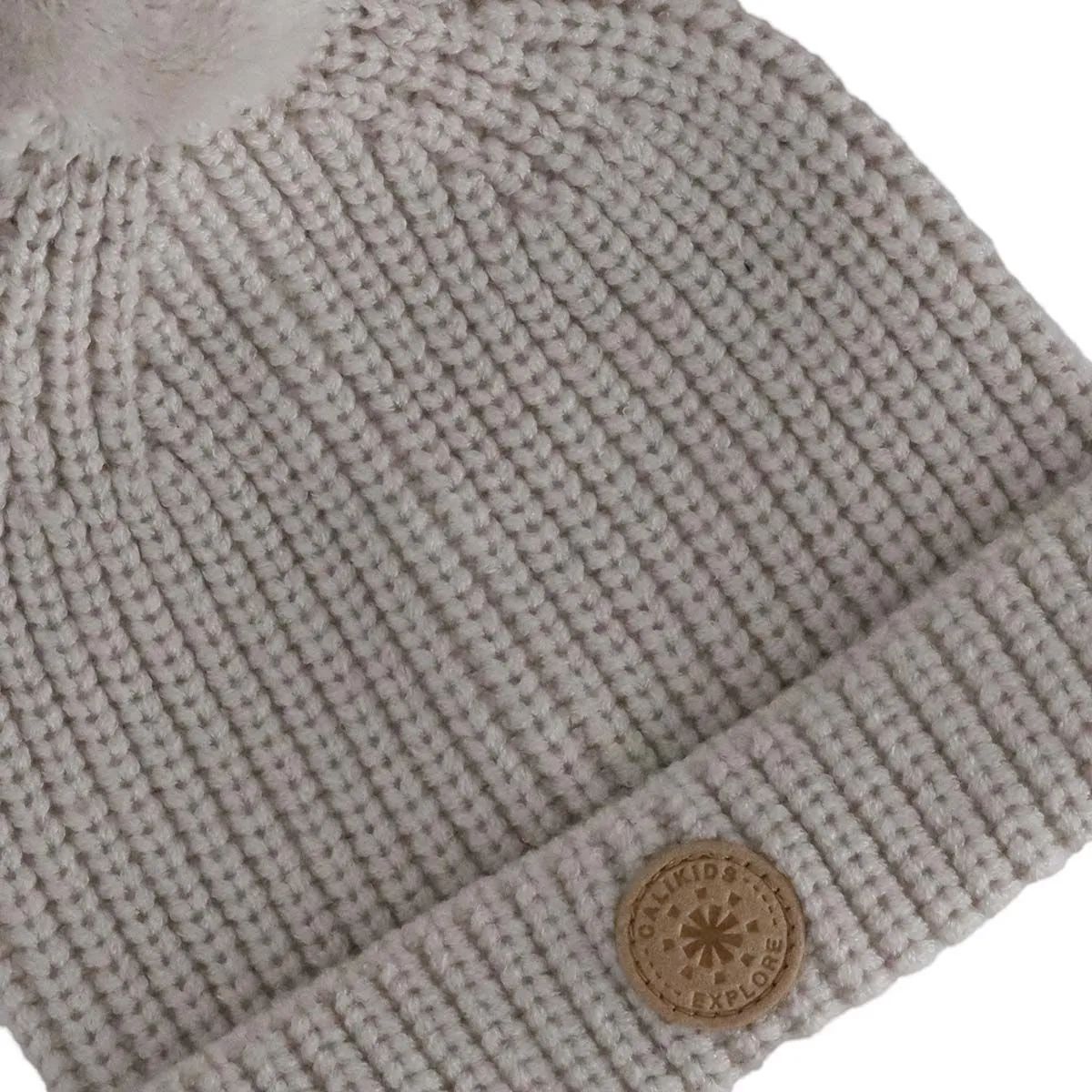 Calikids W2519 INF Hat w/Pom Moonbeam