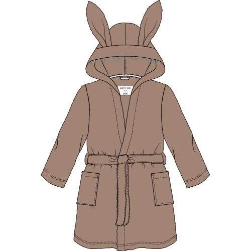 Petit Lem Knit Bunny Robe Sand, Size: 2/3
