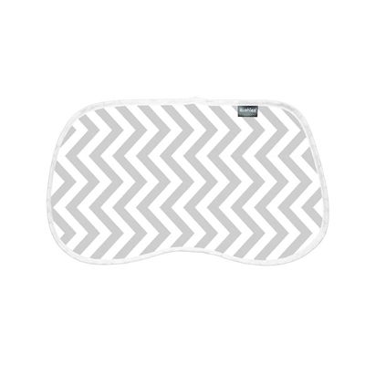 Kushies Burp Pads 2pk Grey Chevron/White