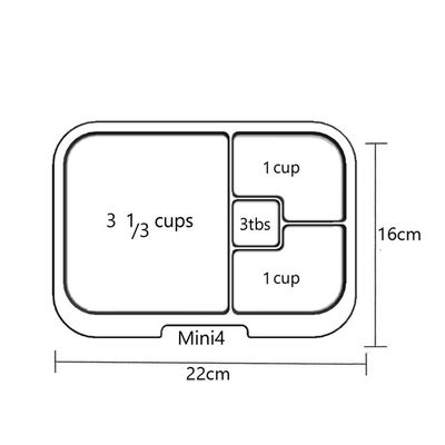 Munchbox Tray Mini 4 Clear