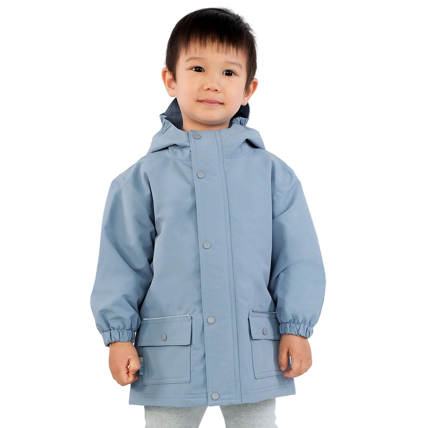 Jan &amp; Jul Fleece Lined Rain Jacket Dusty Blue