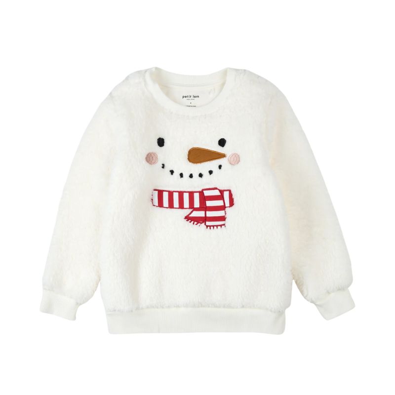 Petit Lem Sweater Snowman Off White