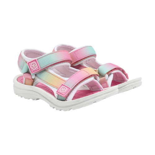 Color Kids Colour Block Sandals w/Velcro Strap