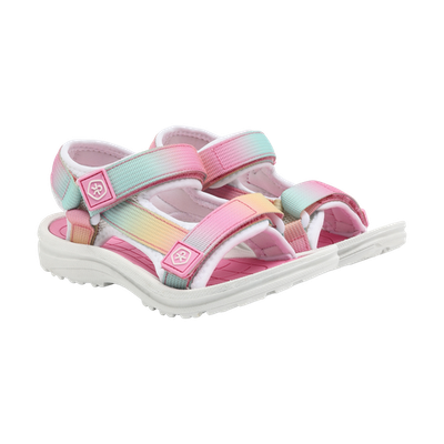 Color Kids Colour Block Sandals w/Velcro Strap