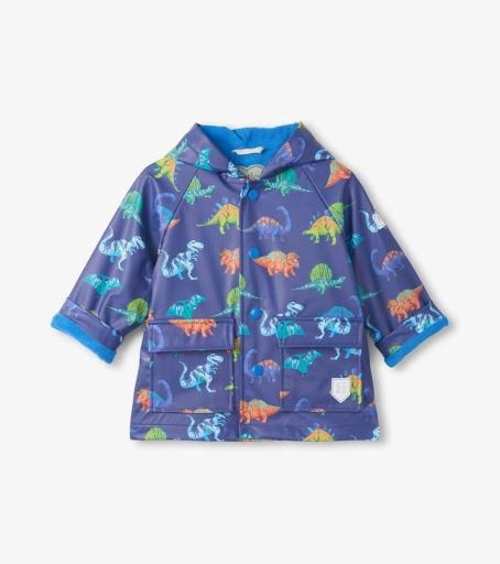 Hatley Snap Rain Coat Dino Party Limoges, Size: 2