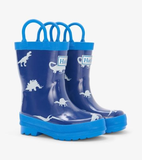 Hatley Rain Boots w/ Handles Little Dinos Limoges, Size: 8