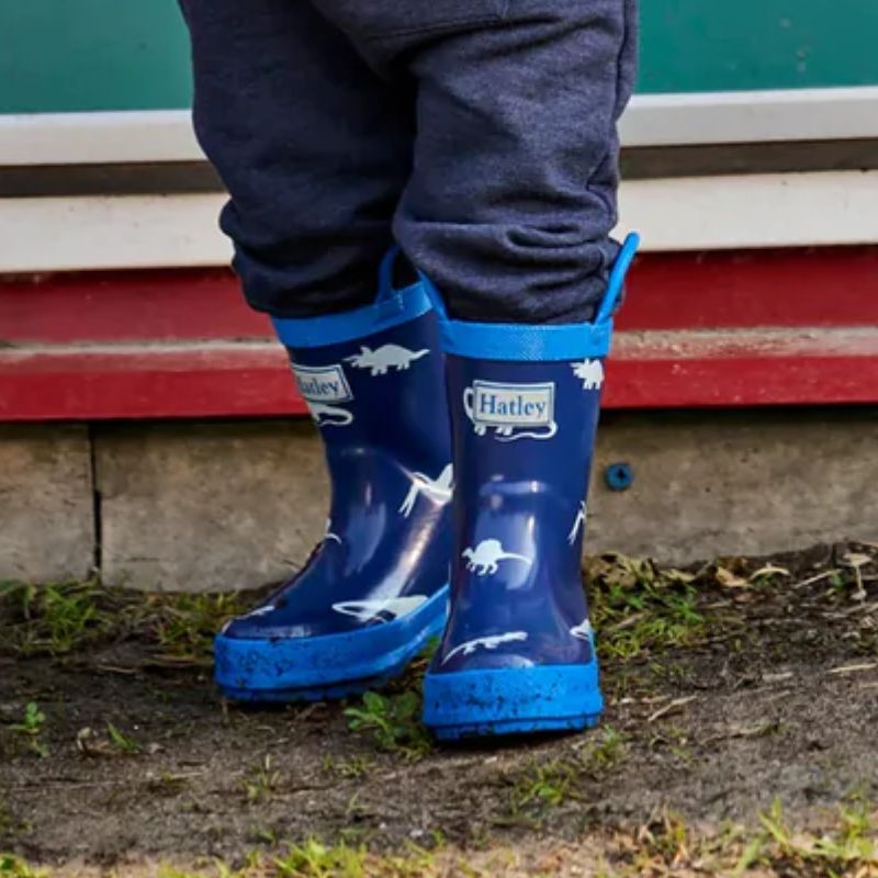 Hatley Rain Boots w/ Handles Little Dinos Limoges