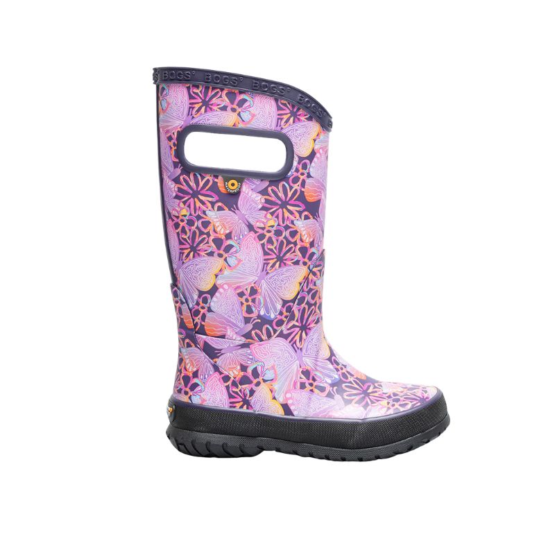 Bogs Rainboot, Color: Solar Butterfly Purple Multi, Size: 9