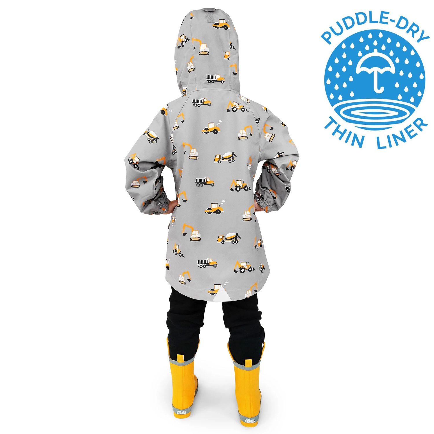 Jan &amp; Jul Rain Jacket Grey Construction