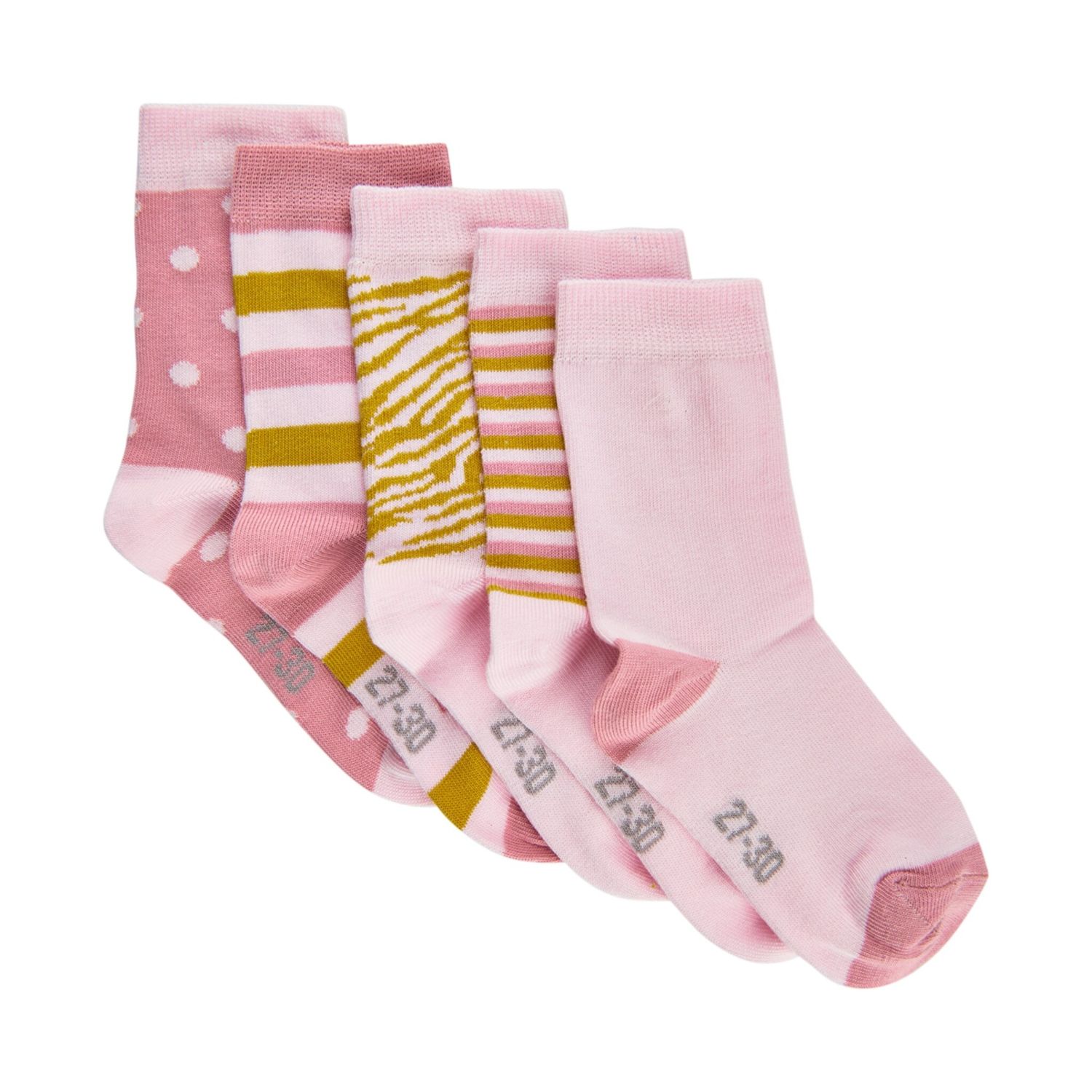 Creations Robo 5079 Patterned Socks Light Rose 5pk