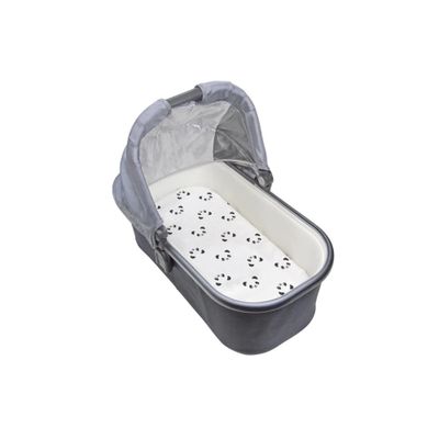 Kushies Bassinet Fitted Sheet Black &amp; White Panda