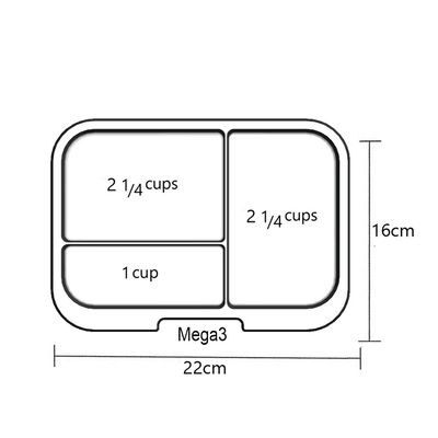 Munchbox Tray Mega 3 Clear