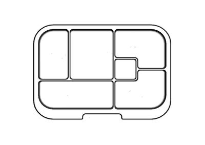 Munchbox Tray Maxi 6 Clear
