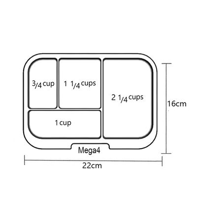 Munchbox Tray Mega 4 Clear