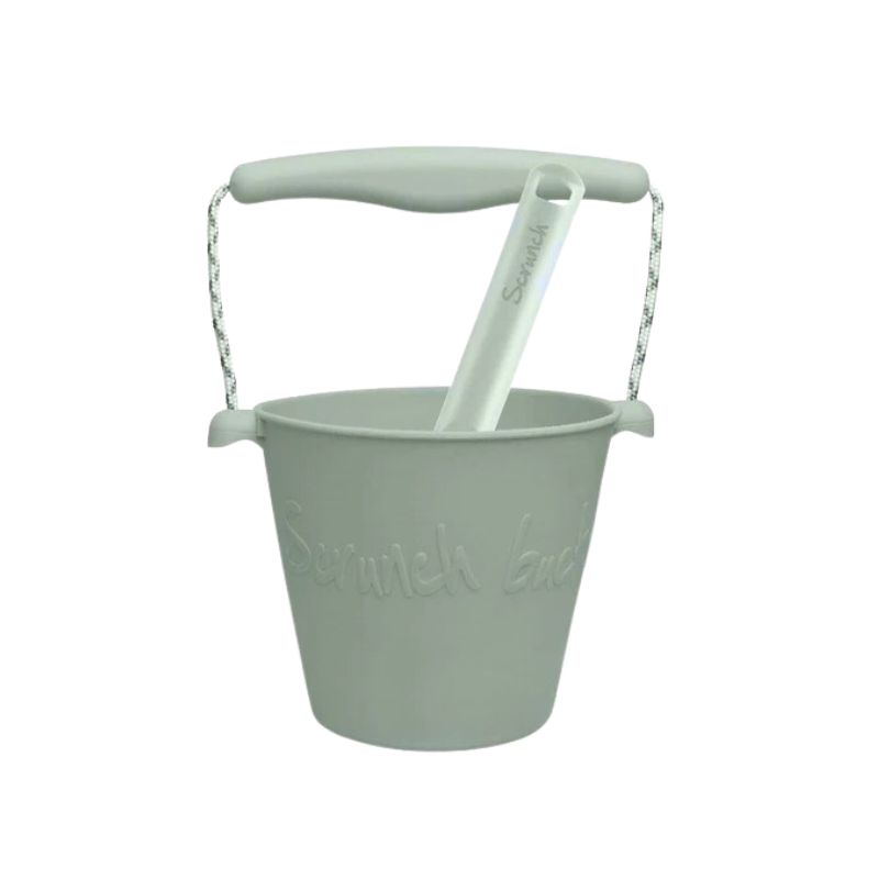 Scrunch Silicone Bucket &amp; Spade Sage