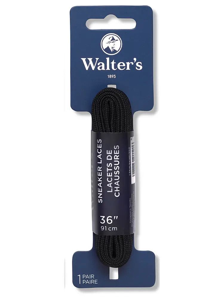 Walter's Shoe Care Sneaker Lace 36", Color: Black