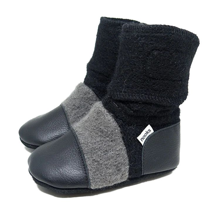 Nooks Felted Wool Booties Eclipse