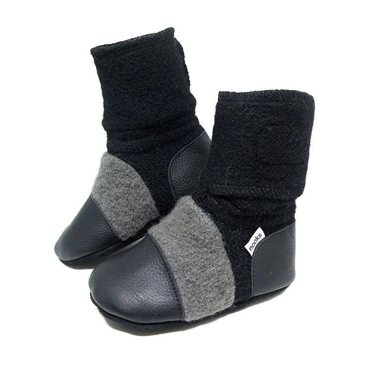 Nooks Felted Wool Booties Eclipse