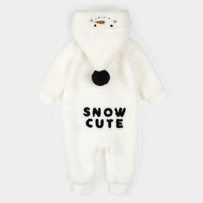 Petit Lem Playsuit Snow Cute Snowman Off White