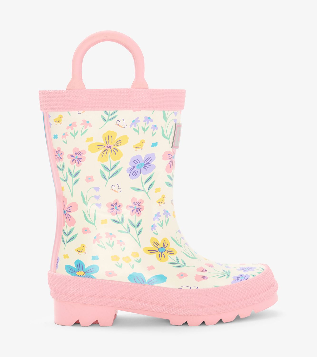 Hatley Rain Boots w/ Handles Little Garden Chicks White