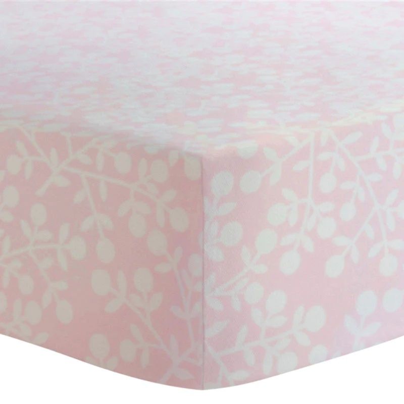 Kushies Fitted Playpen Sheet Pink Berries 29"x 42"