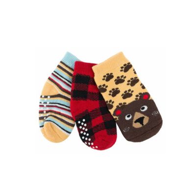 Zoocchini 3pk Socks Bosley the Bear 0-24M