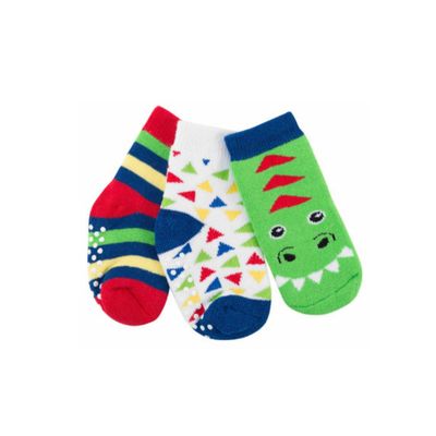 Zoocchini 3pk Socks Devin the Dinosaur 0-24M